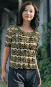 fan stitch crochet top pattern