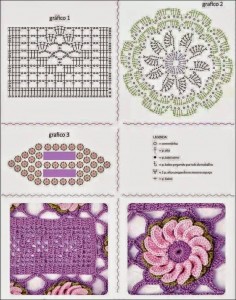 floral table runner crochet pattern free diagram