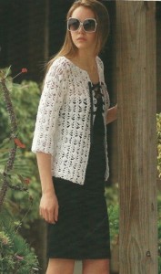 Silk Cotton Three Quarter Sleeve Cardi Pattern