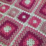 pink granny square blanket