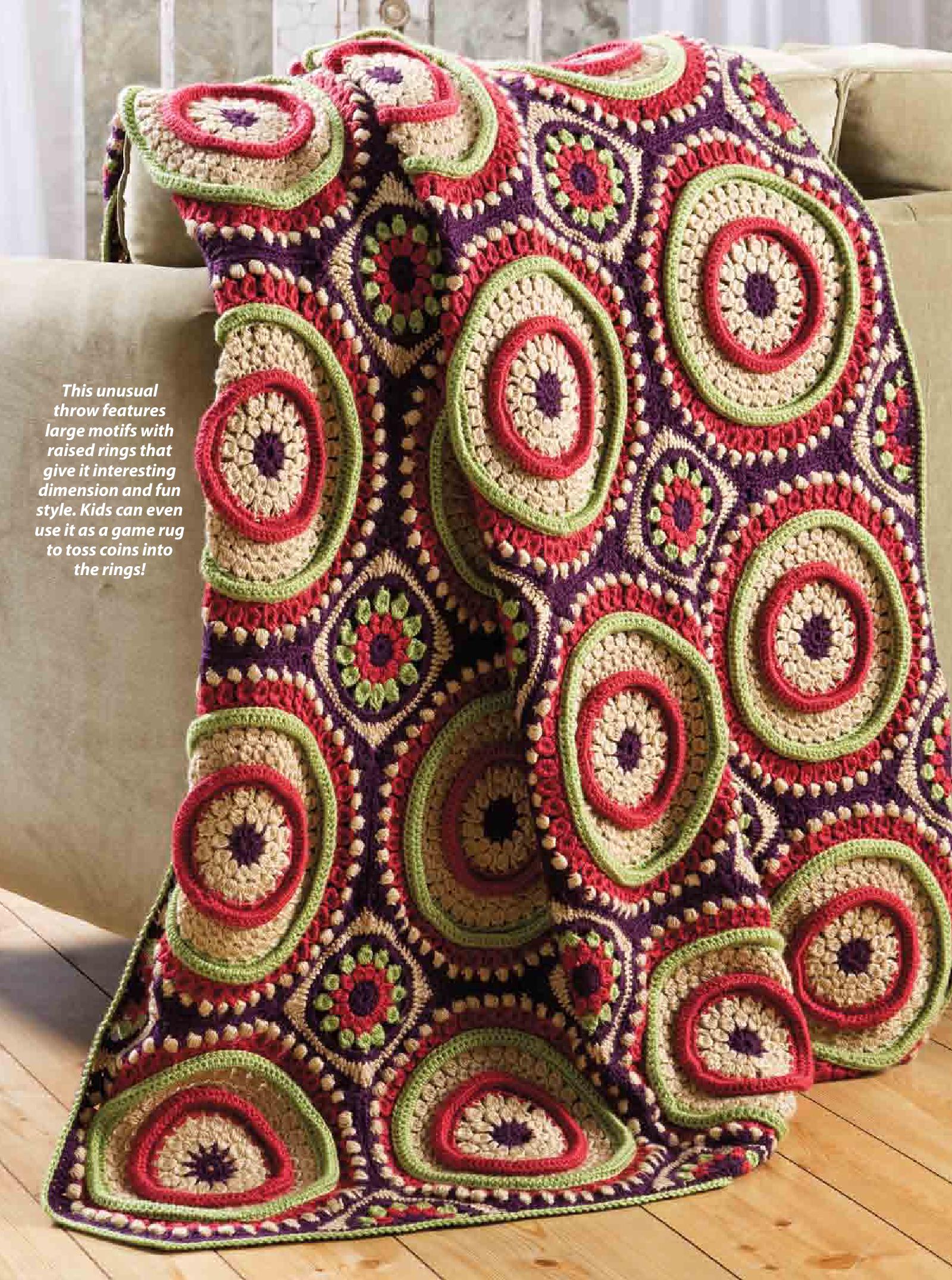Large Circular Motif Afghan Crochet Pattern ⋆ Crochet Kingdom