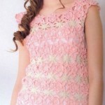 light pink crochet tunic