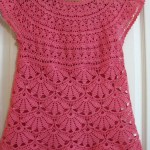 pink crochet tunic
