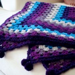 purple granny square