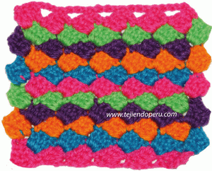 angled color strips crochet stitch 3