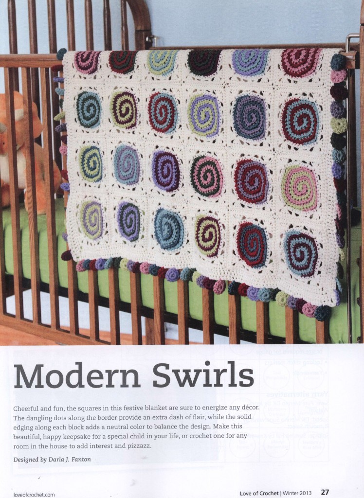 Modern Swirls Crochet Blanket