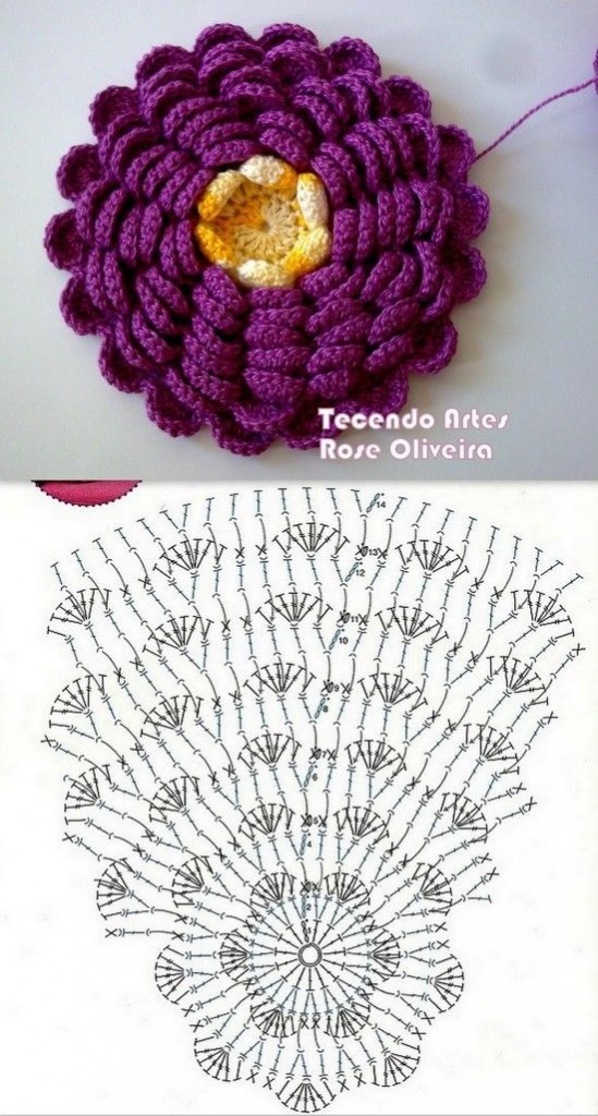 Multi Petaled Flower to Crochet