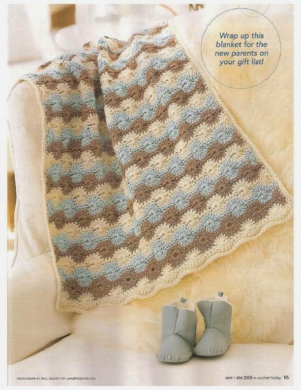 Sunburst Stroller Baby Crochet Blanket Pattern