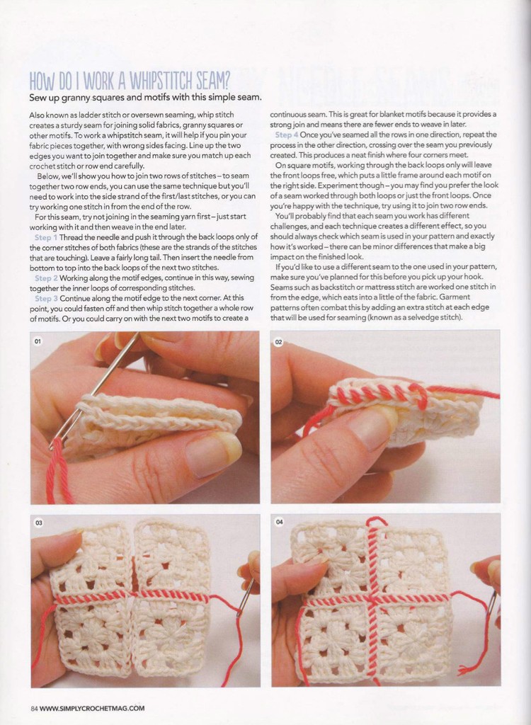 Tapestry Needles Seam for Crochet Tutorial 2