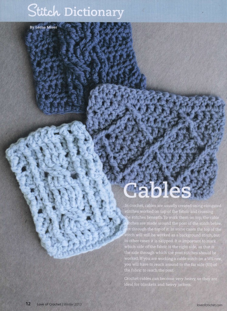 crochet cable stitches