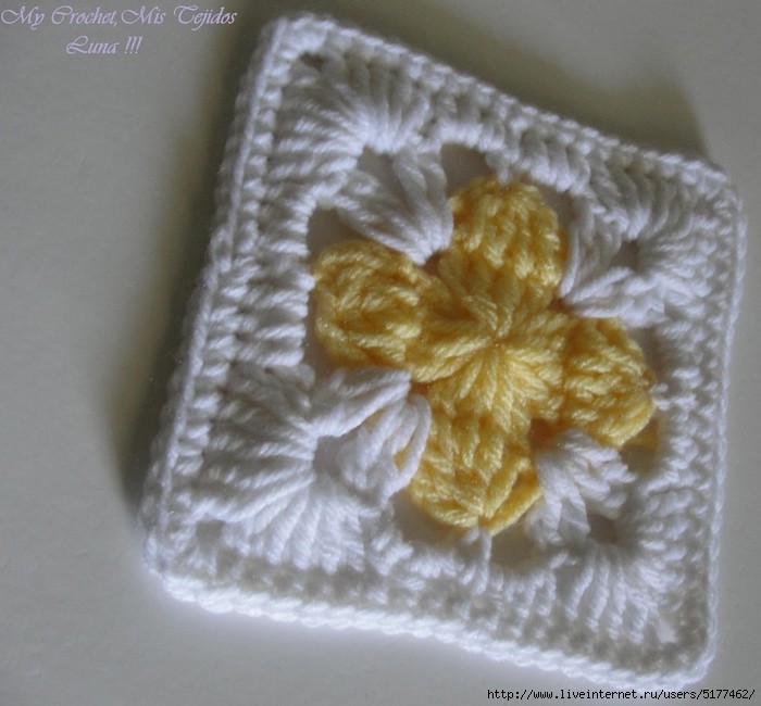 crochet square fancy motif 3