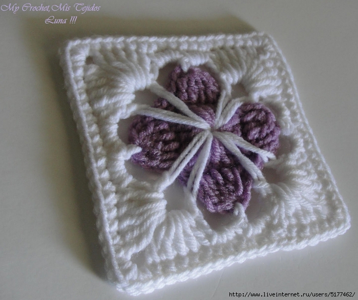 crochet square fancy motif