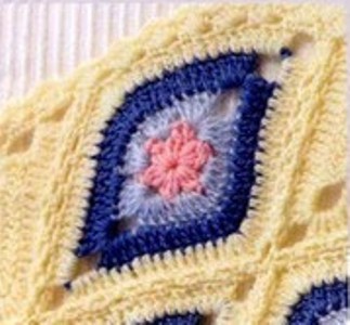 diamond shaped crochet blanket pattern 1