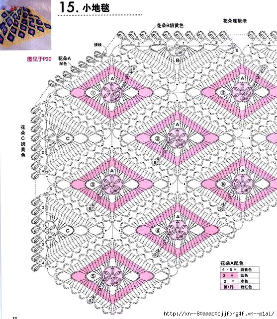 diamond shaped crochet blanket pattern 3