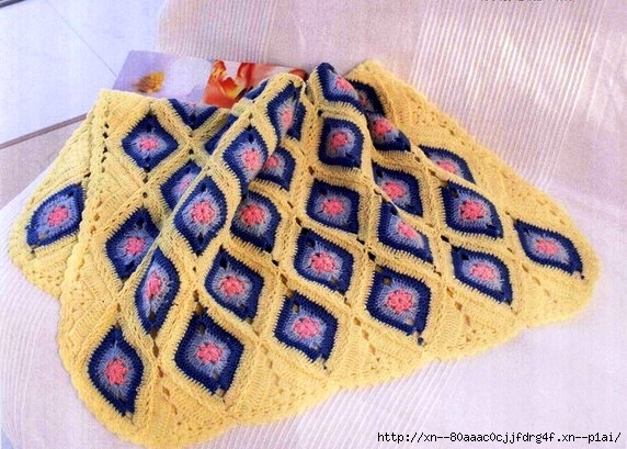diamond shaped crochet blanket pattern