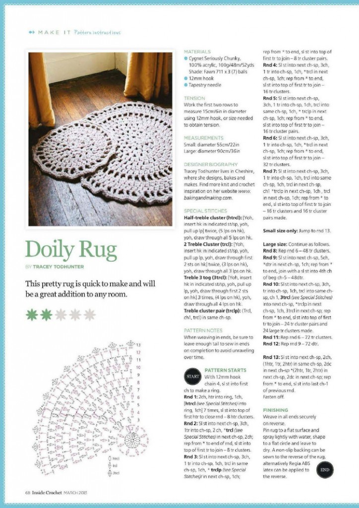 doily rug pattern crochet 1