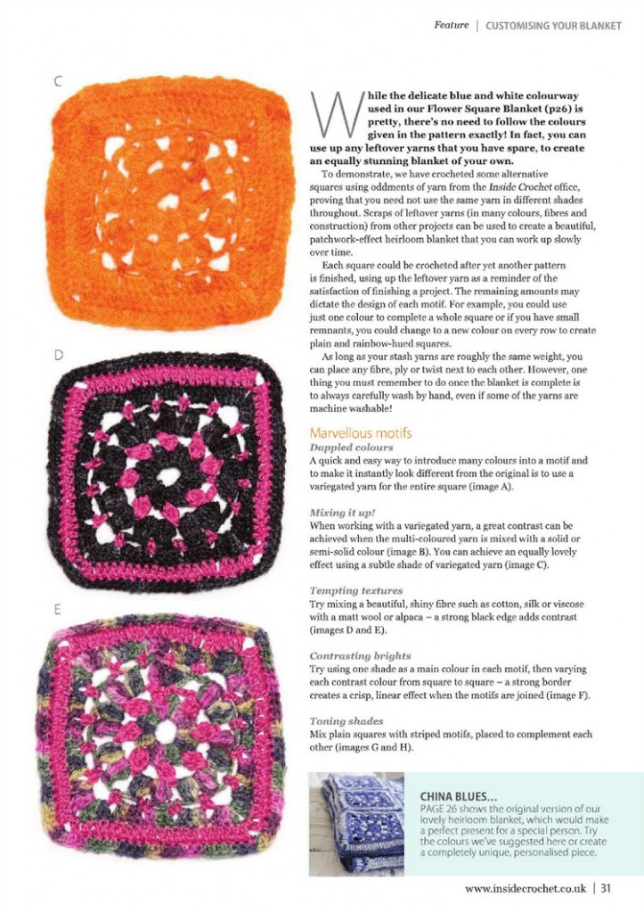 flower square crochet blanket pattern 5