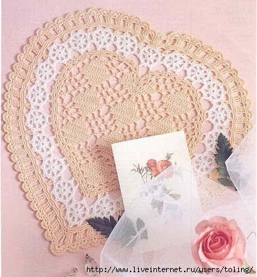 heart doily free crochet pattern
