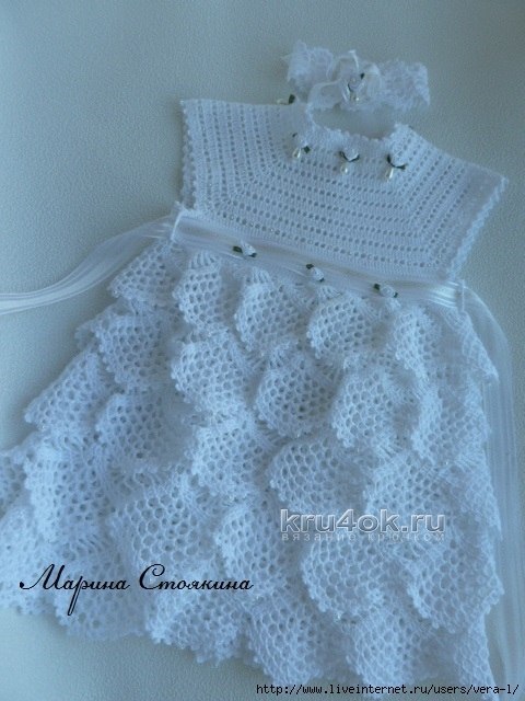 crochet ruffled baby dress pattern