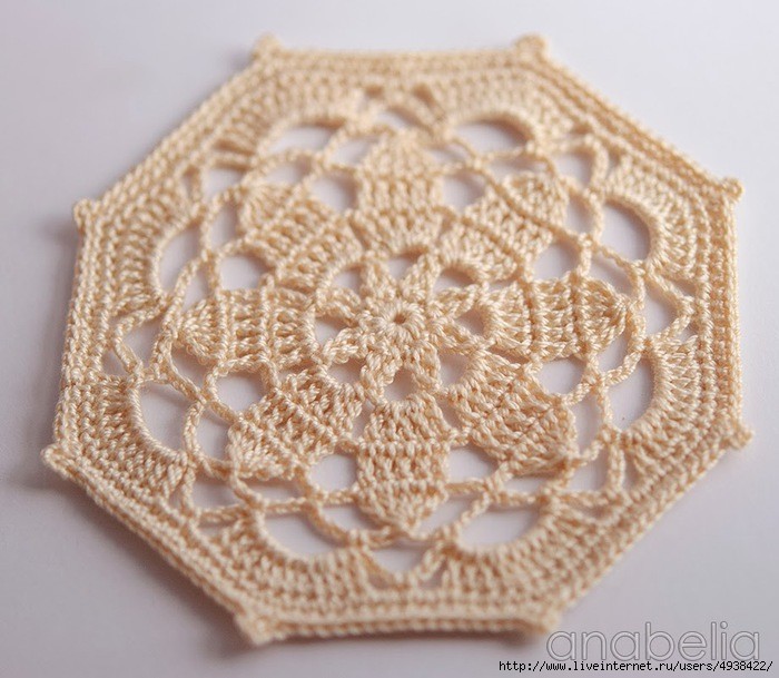 octagon - crochet coaster pattern