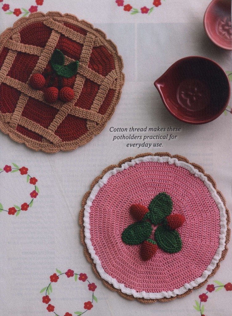 pie shaped potholders crochet pattern 1
