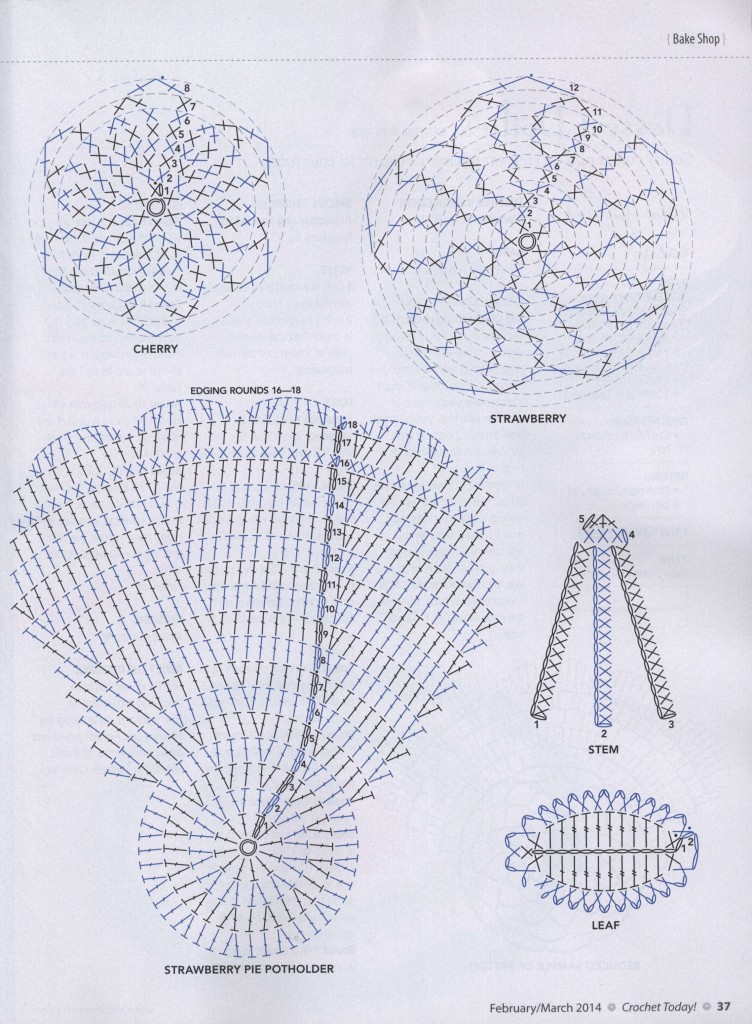 pie shaped potholders crochet pattern 3