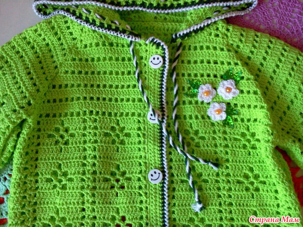 cotton jacket and headband for girls free crochet 2