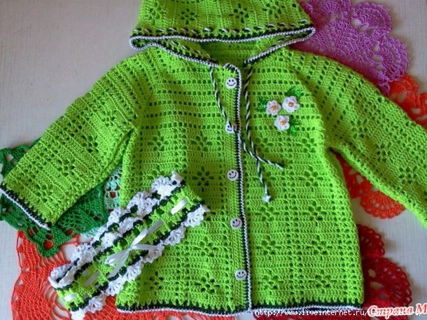 cotton jacket and headband for girls free crochet