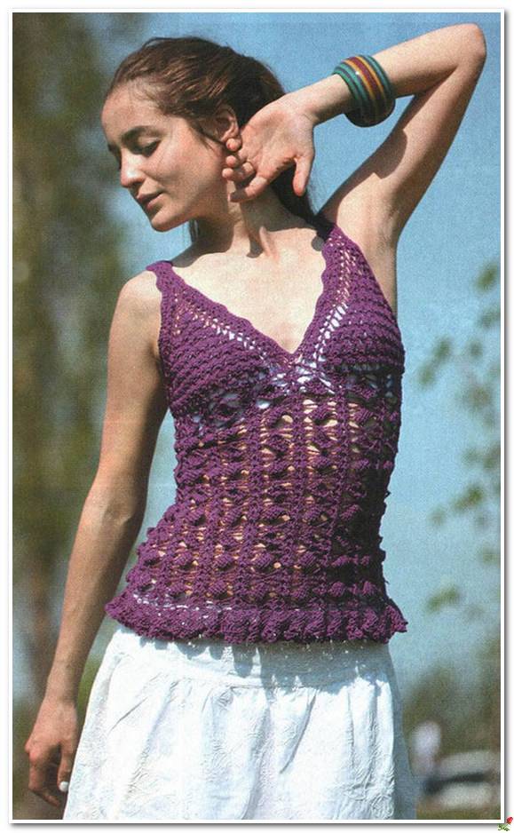 crochet lace singlet