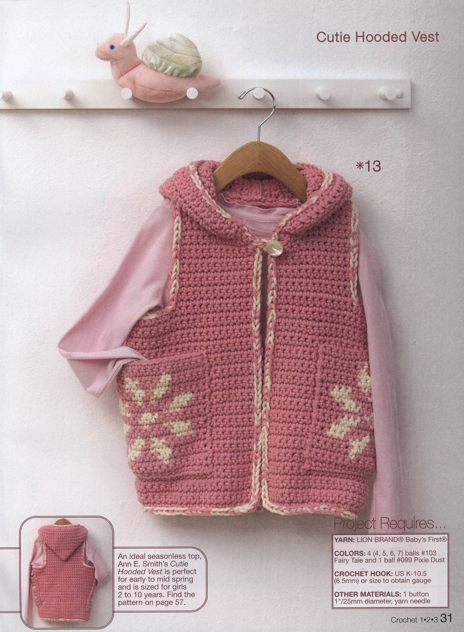 Girls Cute Hooded Crochet Vest Pattern ⋆ Crochet Kingdom