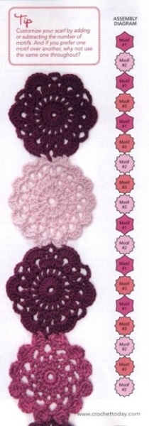 Simple Doily Scarf pattern crochet 2