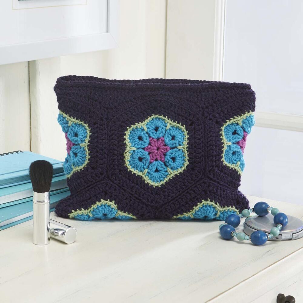 Summer Violets Pouch free crochet