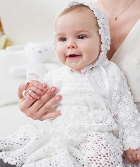 Christening gown and bonnet crochet pattern