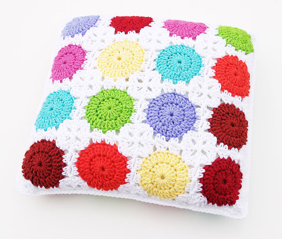 Circle-in-a-Square Motif Pillow