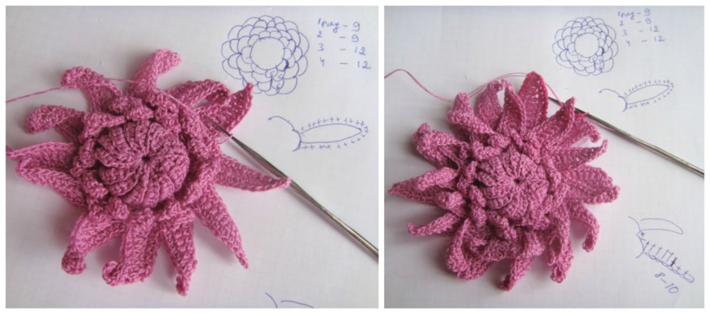 Colorful Crochet Flowers + Free Pattern Step By Step 11