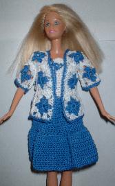 Country girl dress and Jacket for Barbie Free Crochet Clothes Pattern 1