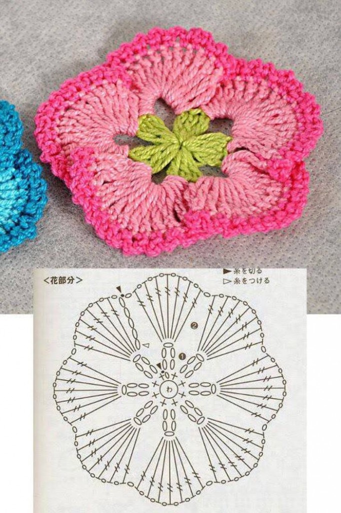 Fan Petalled Flower Crochet
