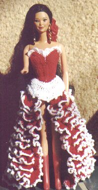 Fandango Dress for Barbie Free Crochet Pattern