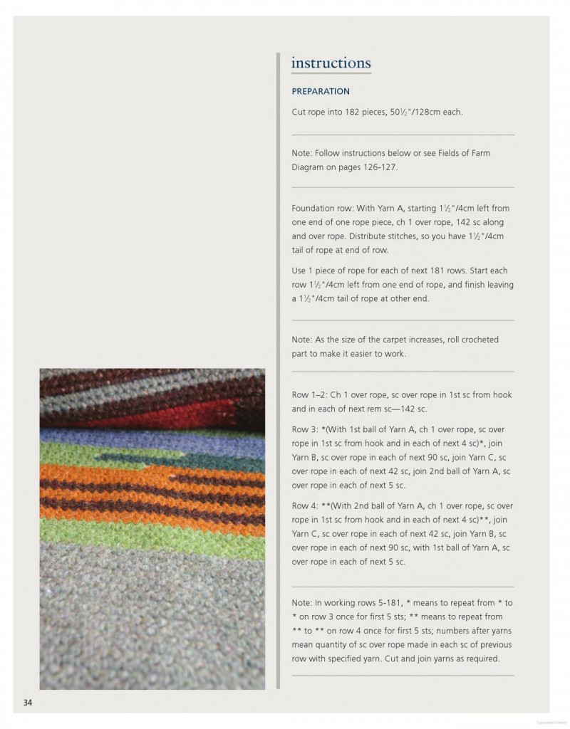 Farm Rug Crochet Pattern 1