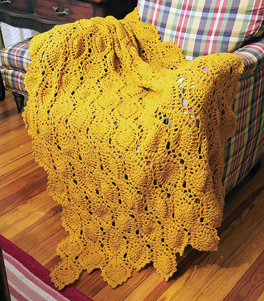 Golden Pineapples Free Crochet Blanket Pattern
