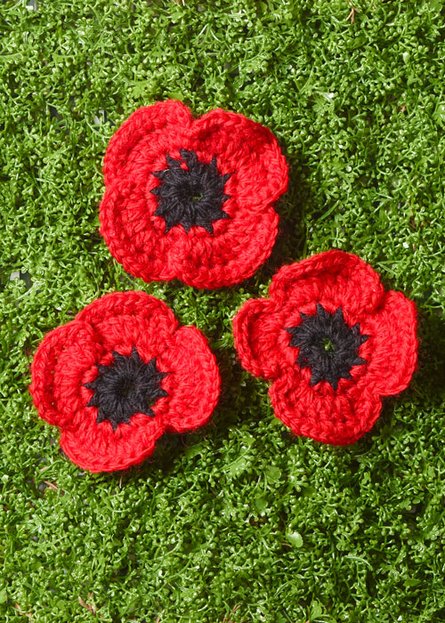 Remembrance Poppy Free Crochet Pattern