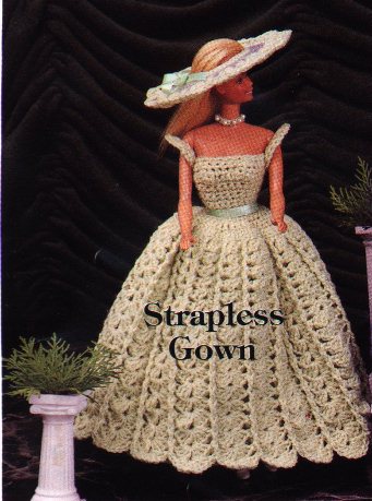 Strapless Gown for Barbie Free Crochet Pattern