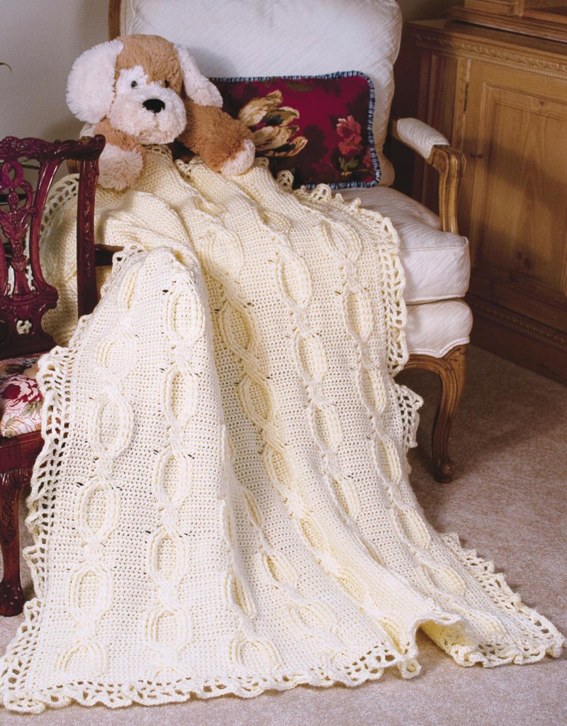 cabled baby crochet afghan pattern