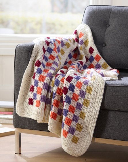 Geometric Throw Free Crochet Pattern