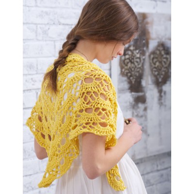 cotton crochet shawl