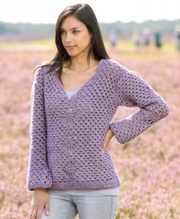 crochet-sweater-diamond-motif
