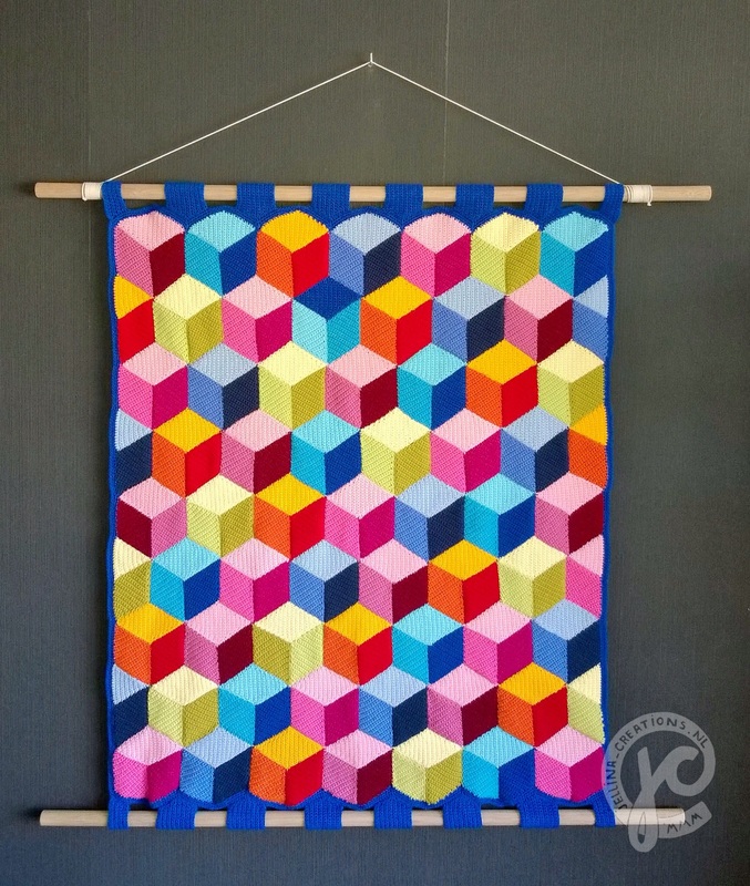Brain teaser blanket free crochet pattern