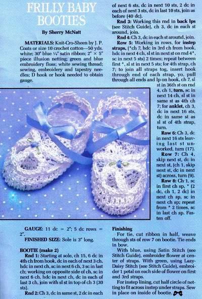 Frilly Baby booties1