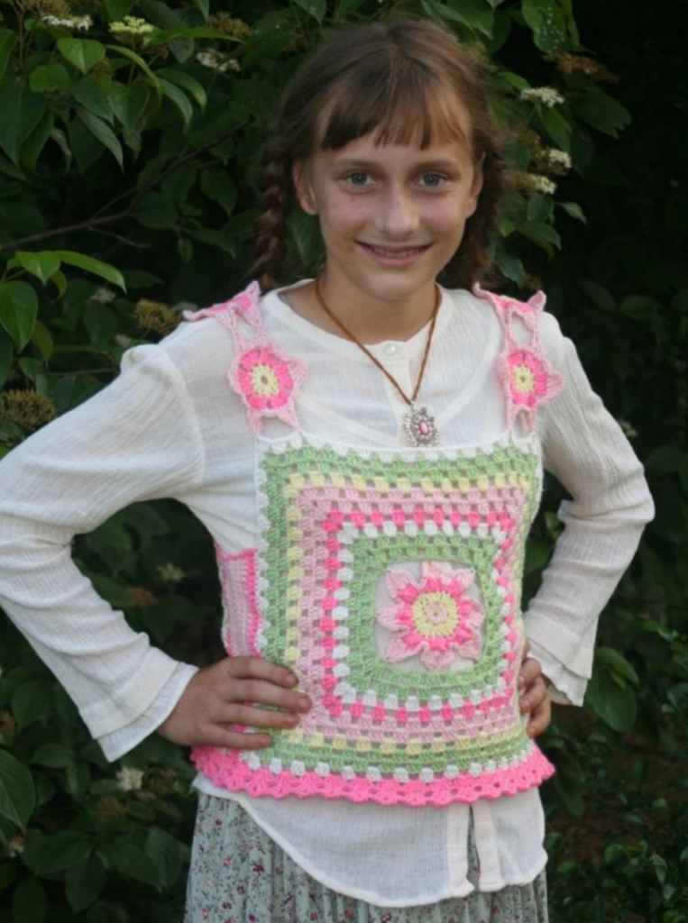 girls ganny vest to crochet