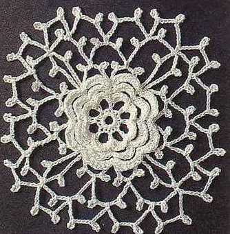 lace square with flower